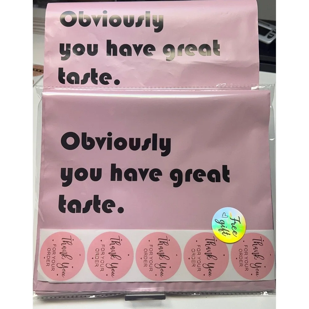 10x13 Poly Mailer Bags with Handles 10pk Pink Boutique Shipping Supplies New